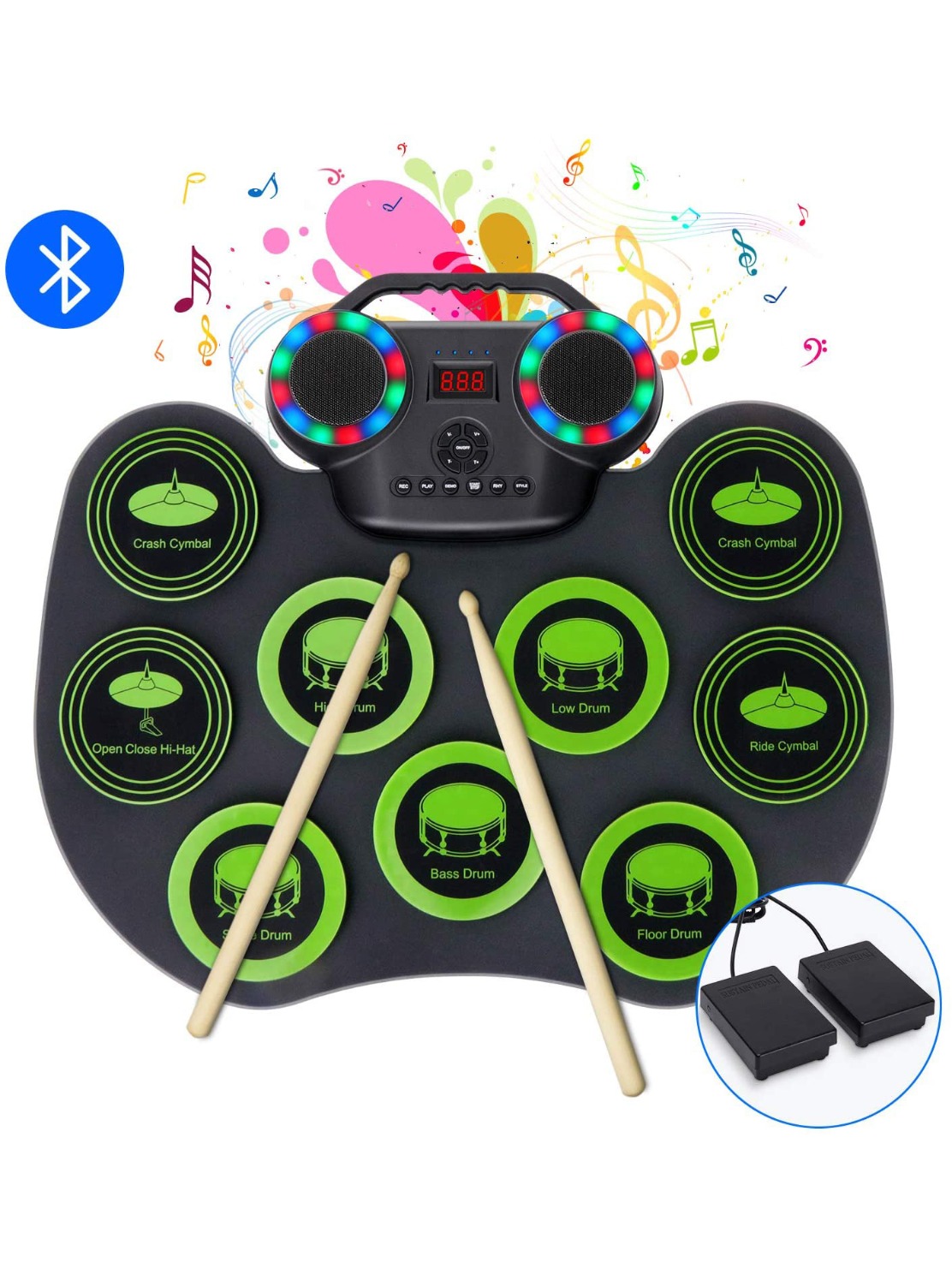 Electronic Drum Set Roll Up - Batteria elettronica a percussione/Batteria elettronica arrotolabile