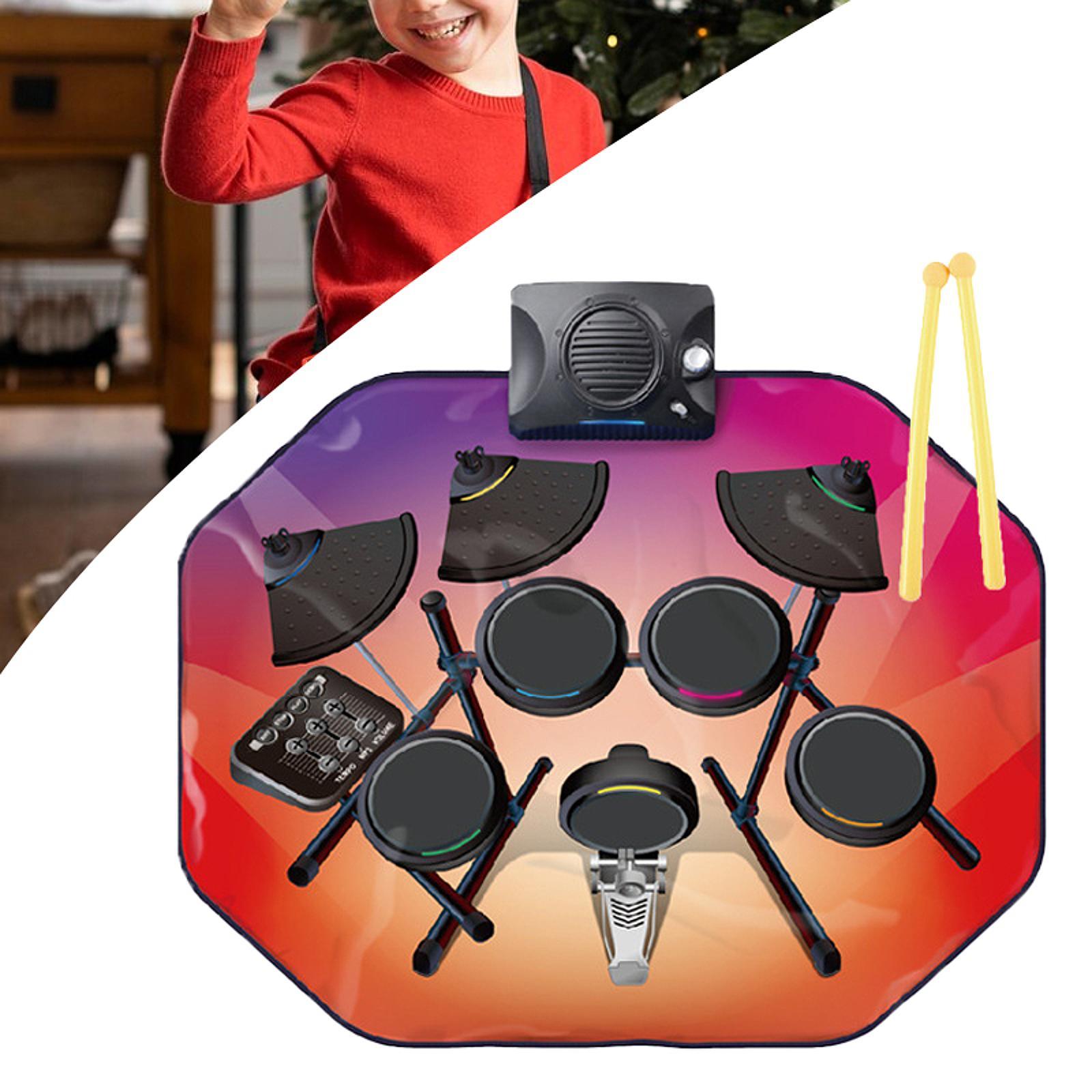 Electronic Drum Set Roll Up - Pad da pratica per batteria arrotolabile,