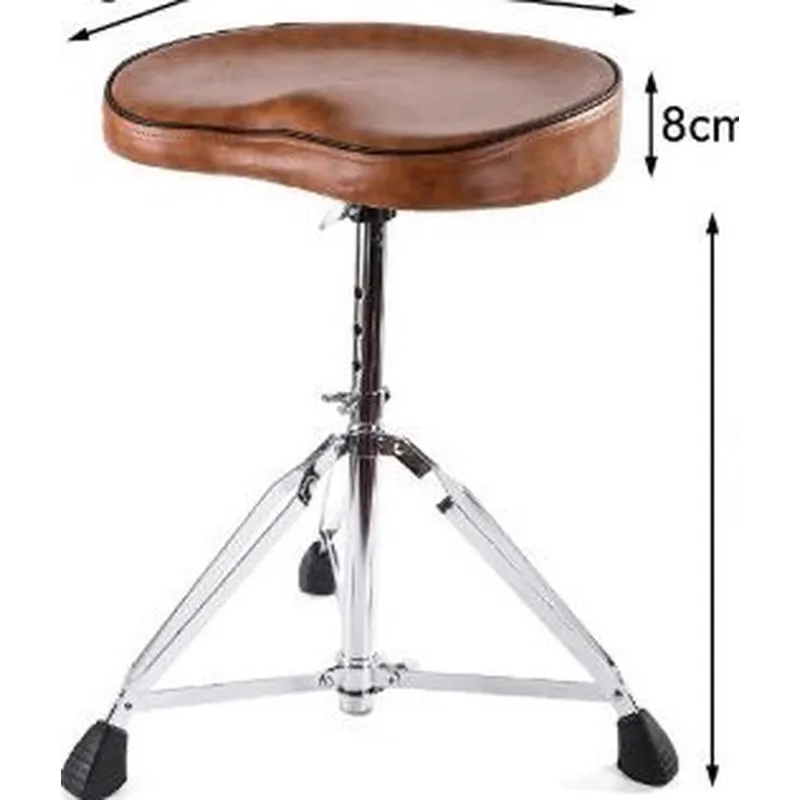 Drum Throne Adjustable - Sgabello da batterista regolabile in pelle,