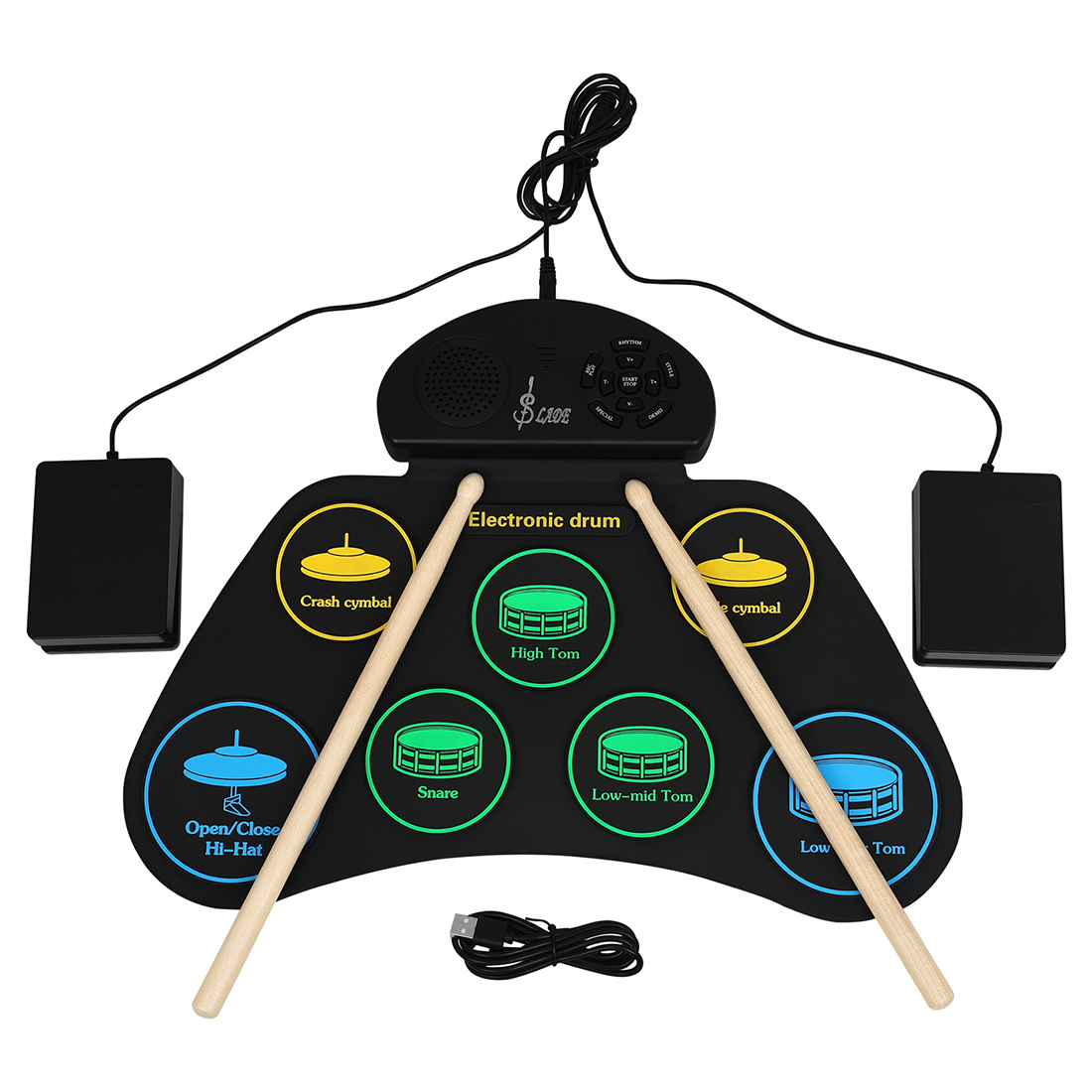 SLADE SD‑7 Set di Batteria Ele - Electronic Drum Set Roll Up recensione e prezzo