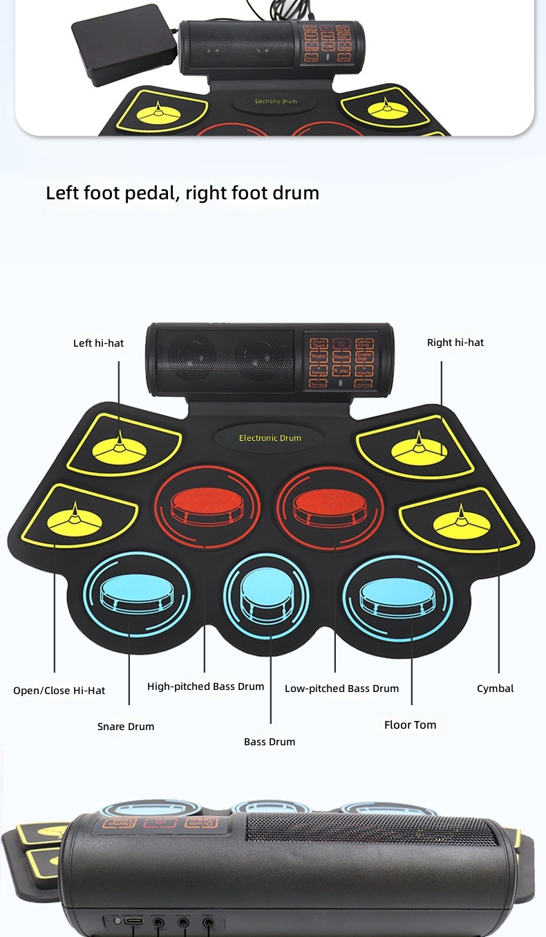 Set di batteria elettronica ar - Electronic Drum Set Roll Up recensione e prezzo