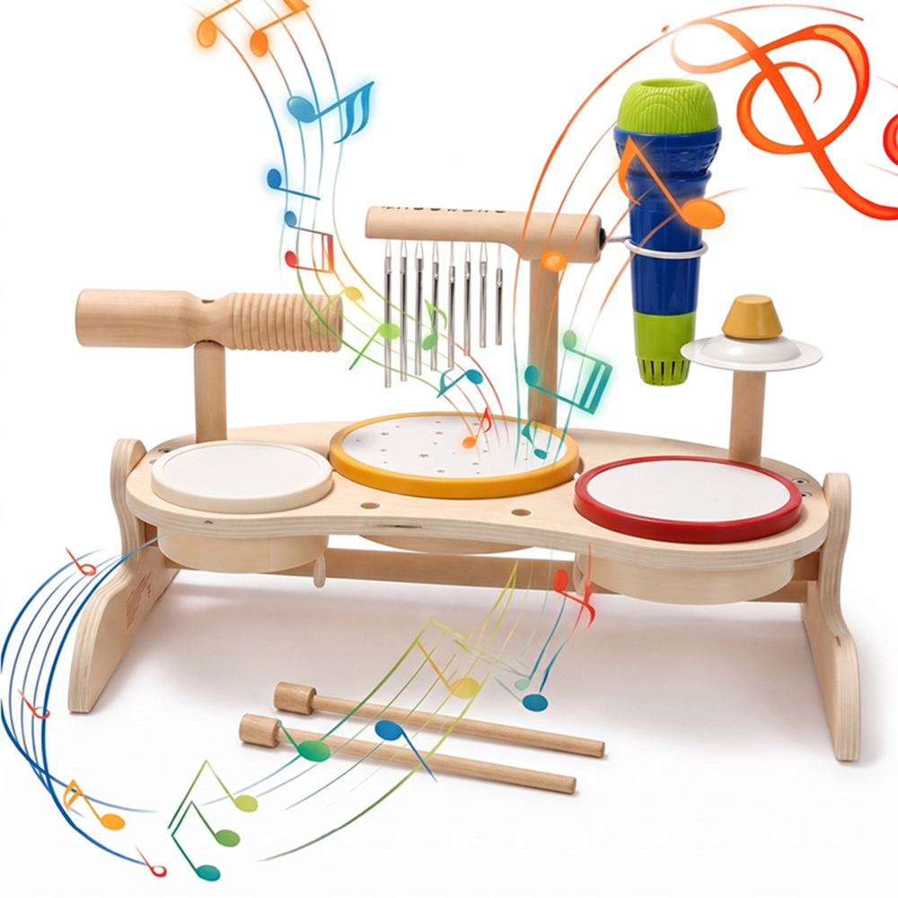 Set di Tamburi in Legno per Ba - Electronic Drum Kit For Kids recensione e prezzo