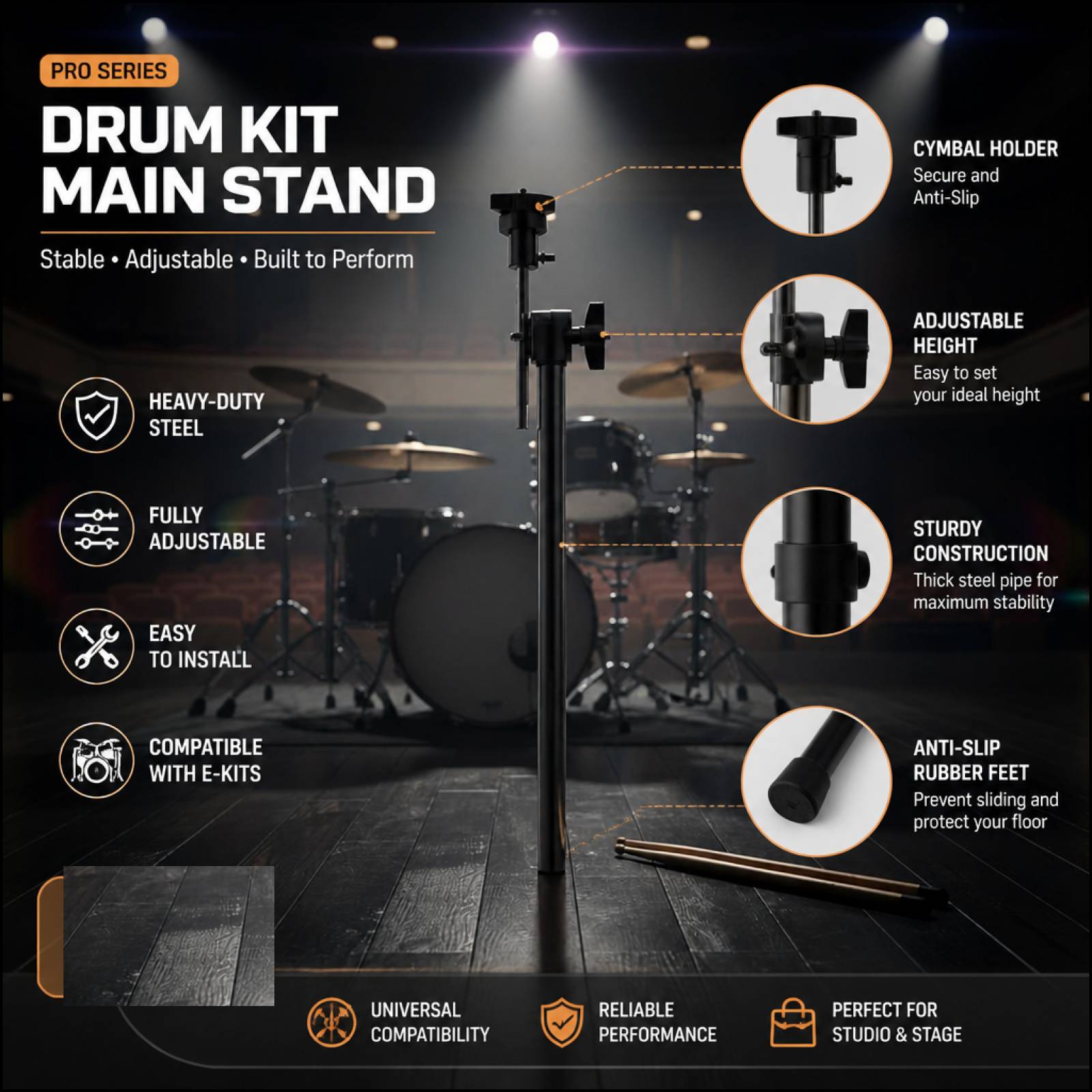 Supporto per Batteria Elettron - Electronic Drum Rack Stand recensione e prezzo